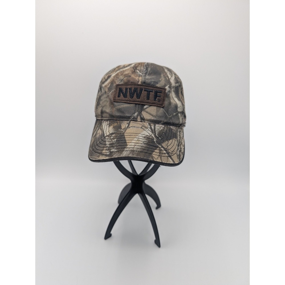 NWTF Men's Real Tree Camo Strap Back‎ Hat Cap Patch Adjustable